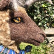 Custom Manx Loaghtan Sheep Sculpture