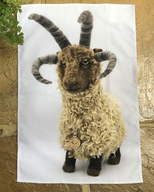 Manx Loaghtan Cotton Tea Towel