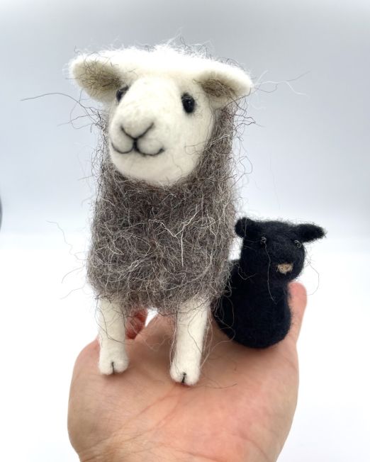 Handmade Needle Felted Herdwick Sheep And Her Lamb PDF download Instructions