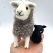 Handmade Herdwick Sheep And Her Lamb Needle Felting Kit