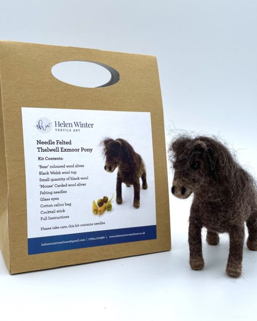 Handmade Exmoor Thelwell Pony Needle Felting Kit