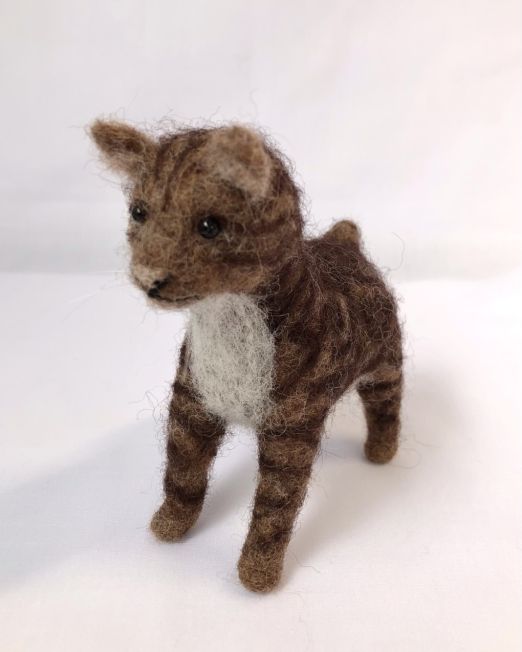 Handmade Needle Felted Manx Cat PDF Downloadable Instructions