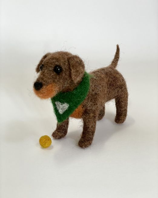 Handmade Needle Felted Dachshund Dog PDF Downloadable Instructions