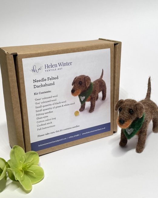 Handmade Dachshund Needle Felting Kit