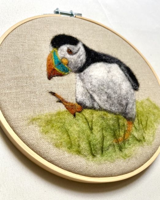 Happy Puffin Needle Felted 2