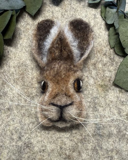Needle Felted Hare Brooch Tutorial And PDF Download