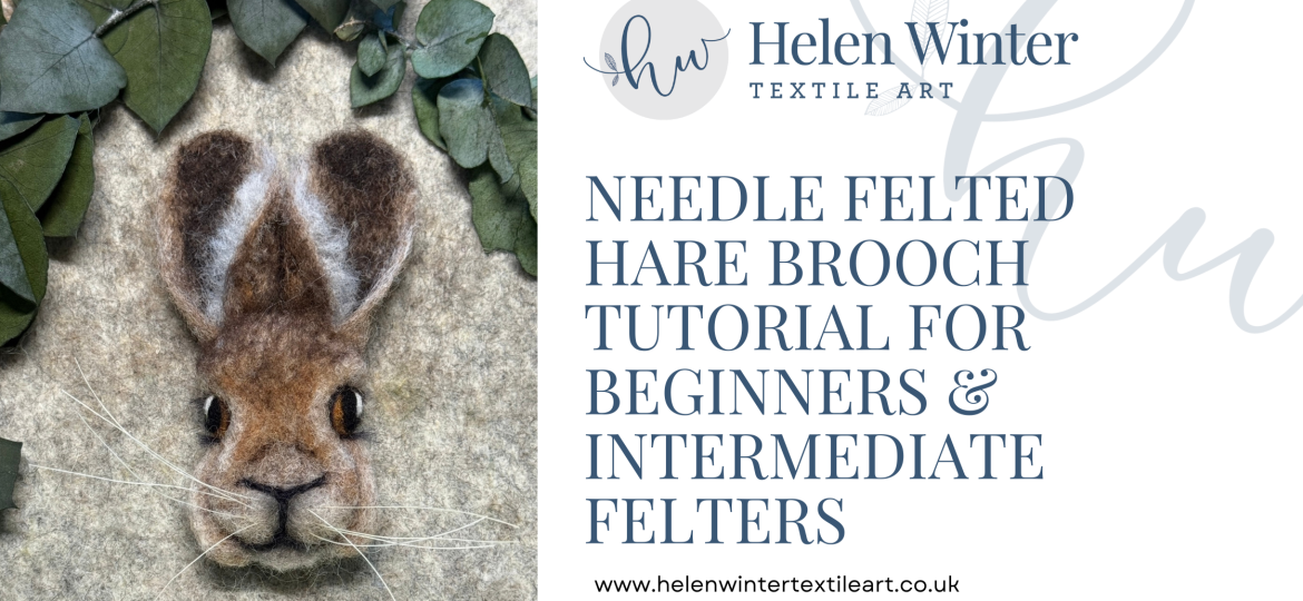 Needle Felted Hare Brooch Tutorial for Beginners Blog Header