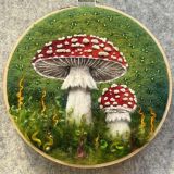 Fly Agaric Mushrooms – 2D Needle Felting Tutorial